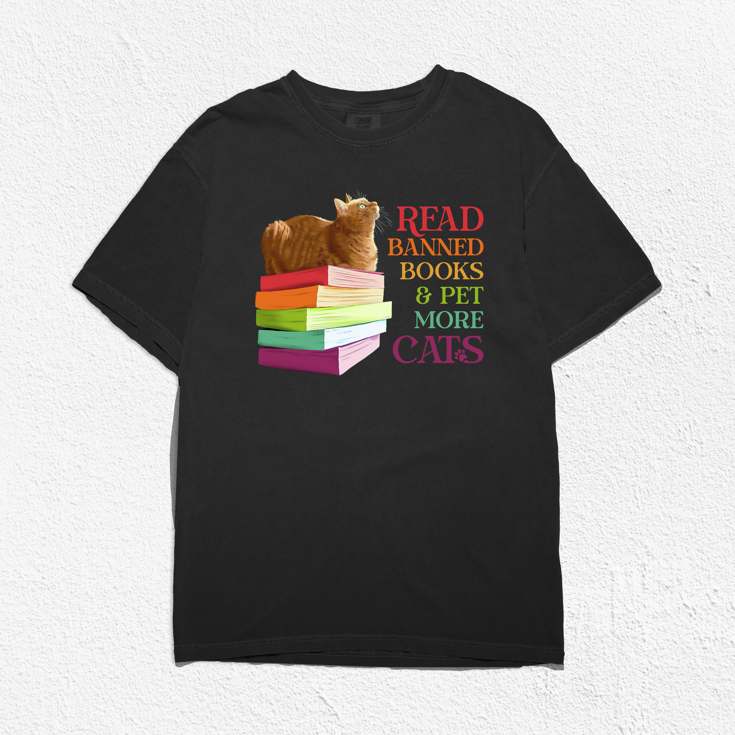 Banned Books & Cats Unisex T-Shirt - Black - COMING SOON
