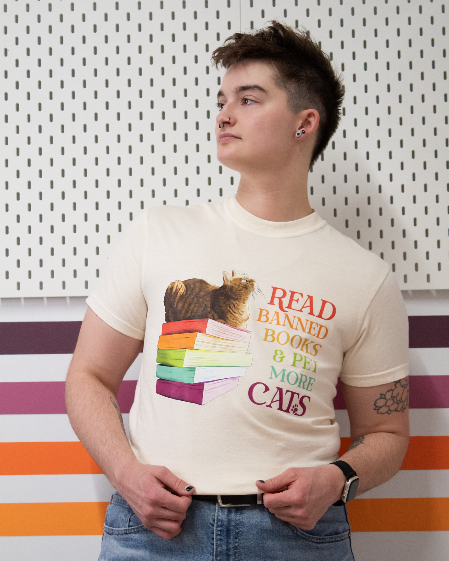 Banned Books & Cats Unisex T-Shirt