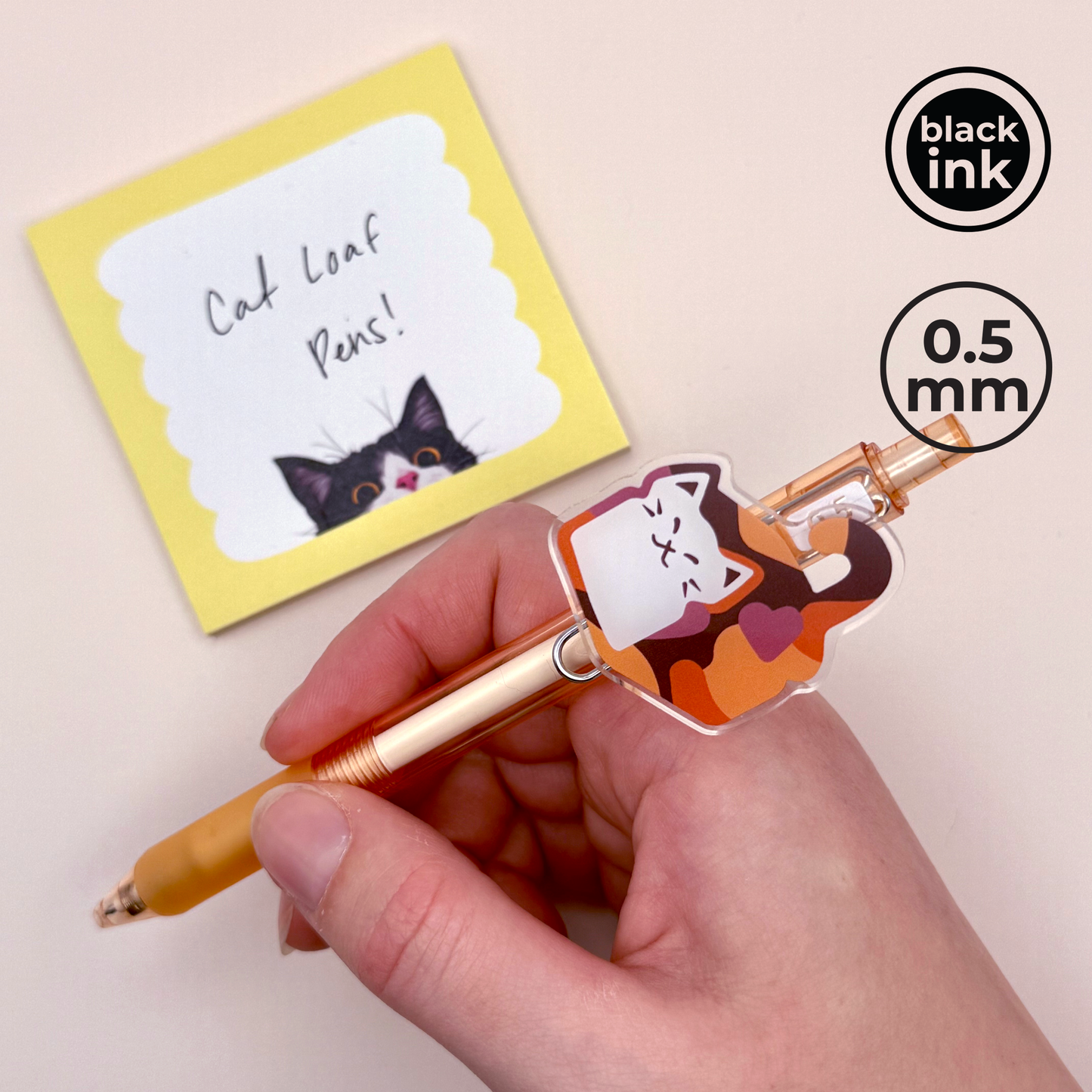 Cat Loaf Clickable Gel Pens