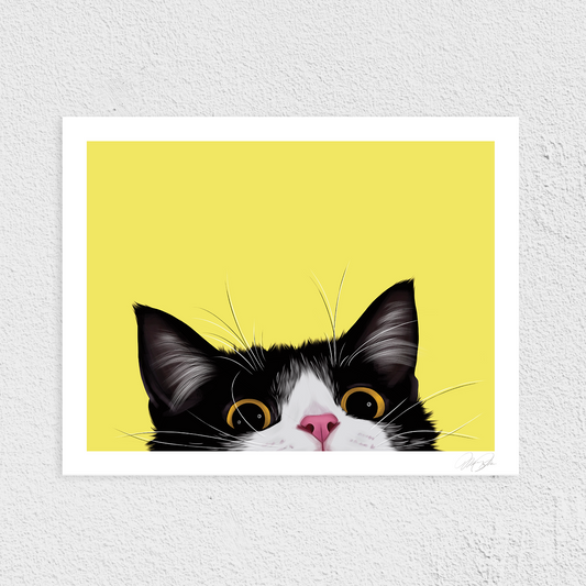 Paws-itively Intrigued Art Print