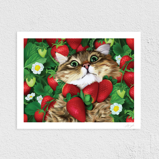Purrberry Patch Art Print