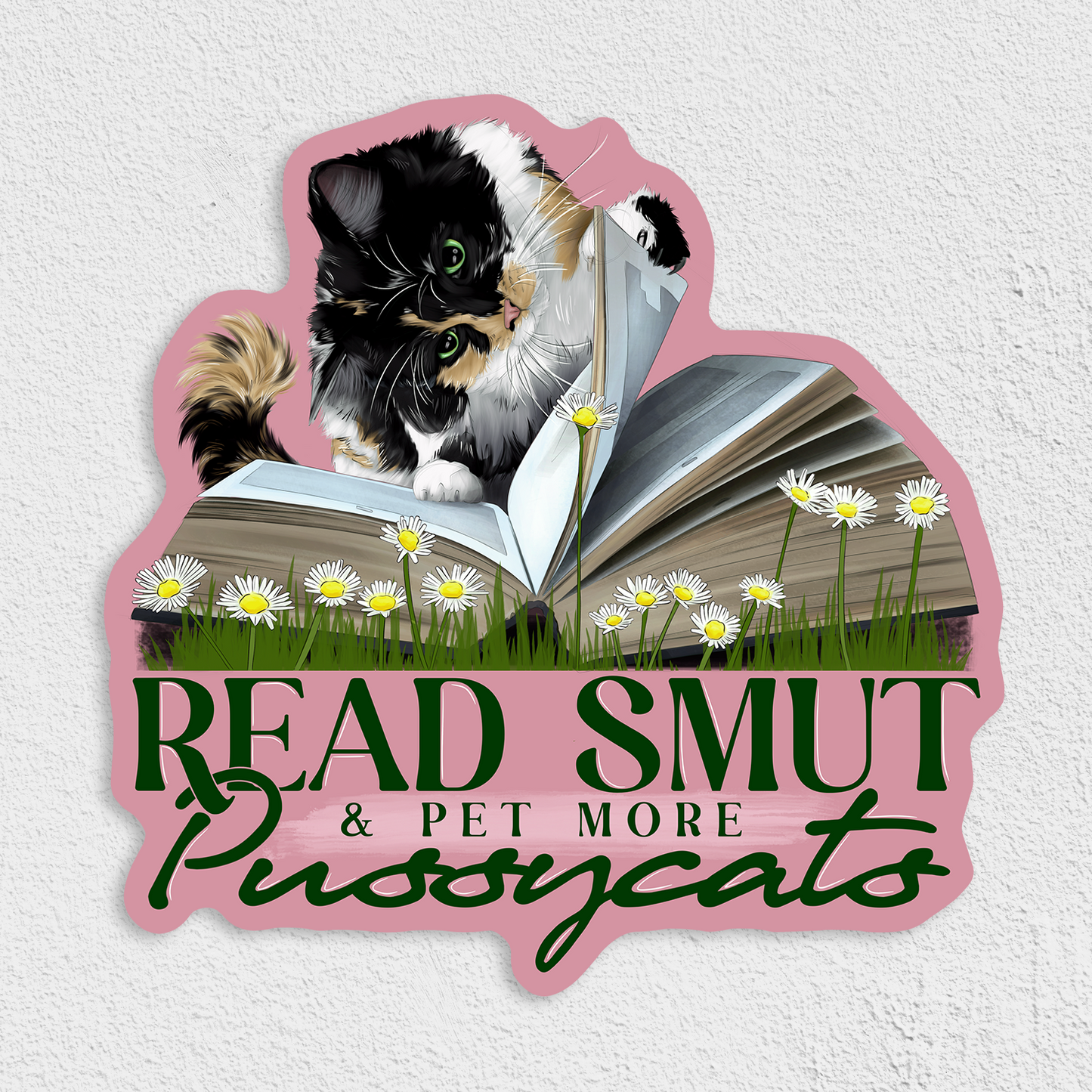 Read Smut & Pussycats Waterproof Sticker