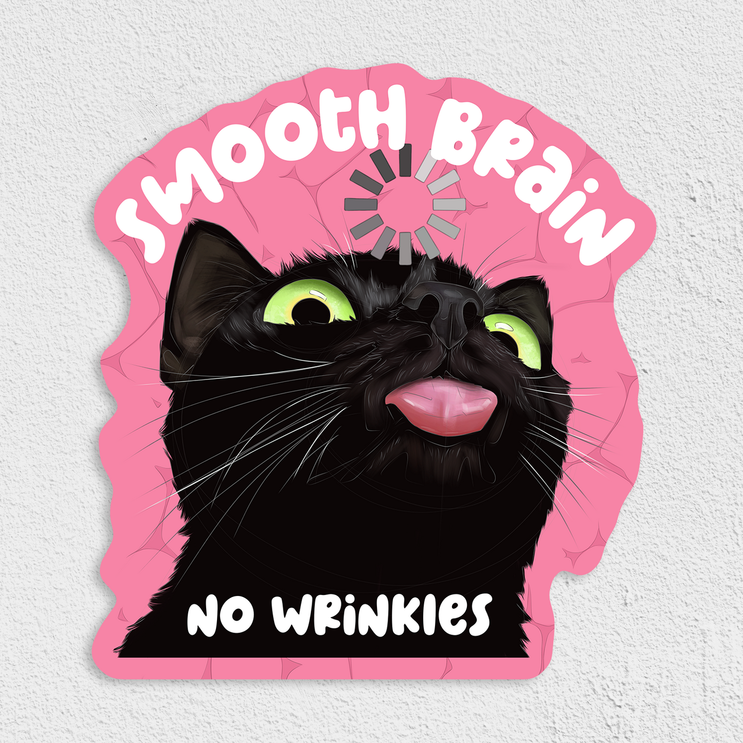 Smooth Brain Waterproof Sticker