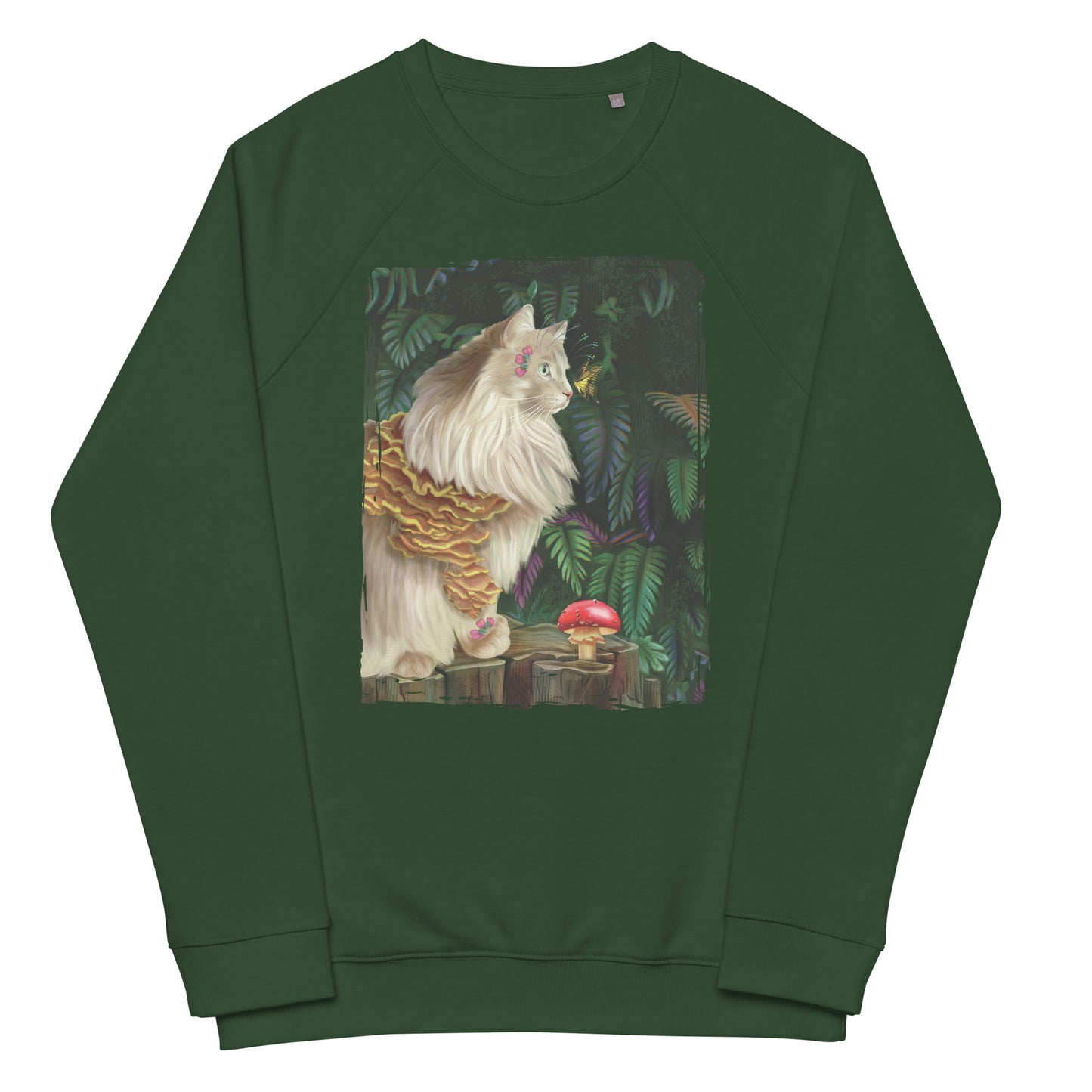 Chicken Nugget Of The Woods Unisex Organic Raglan Sweatshirt