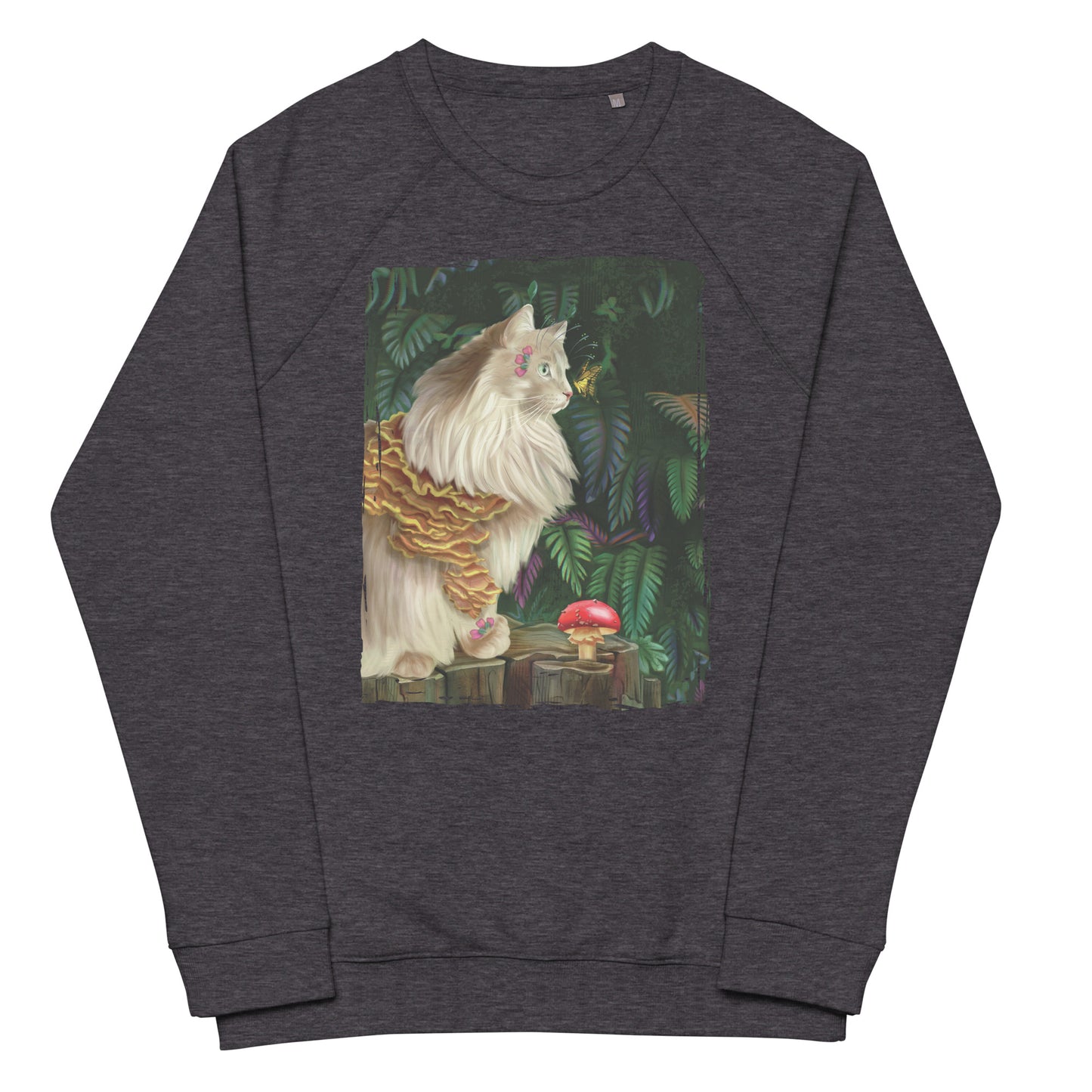 Chicken Nugget Of The Woods Unisex Organic Raglan Sweatshirt