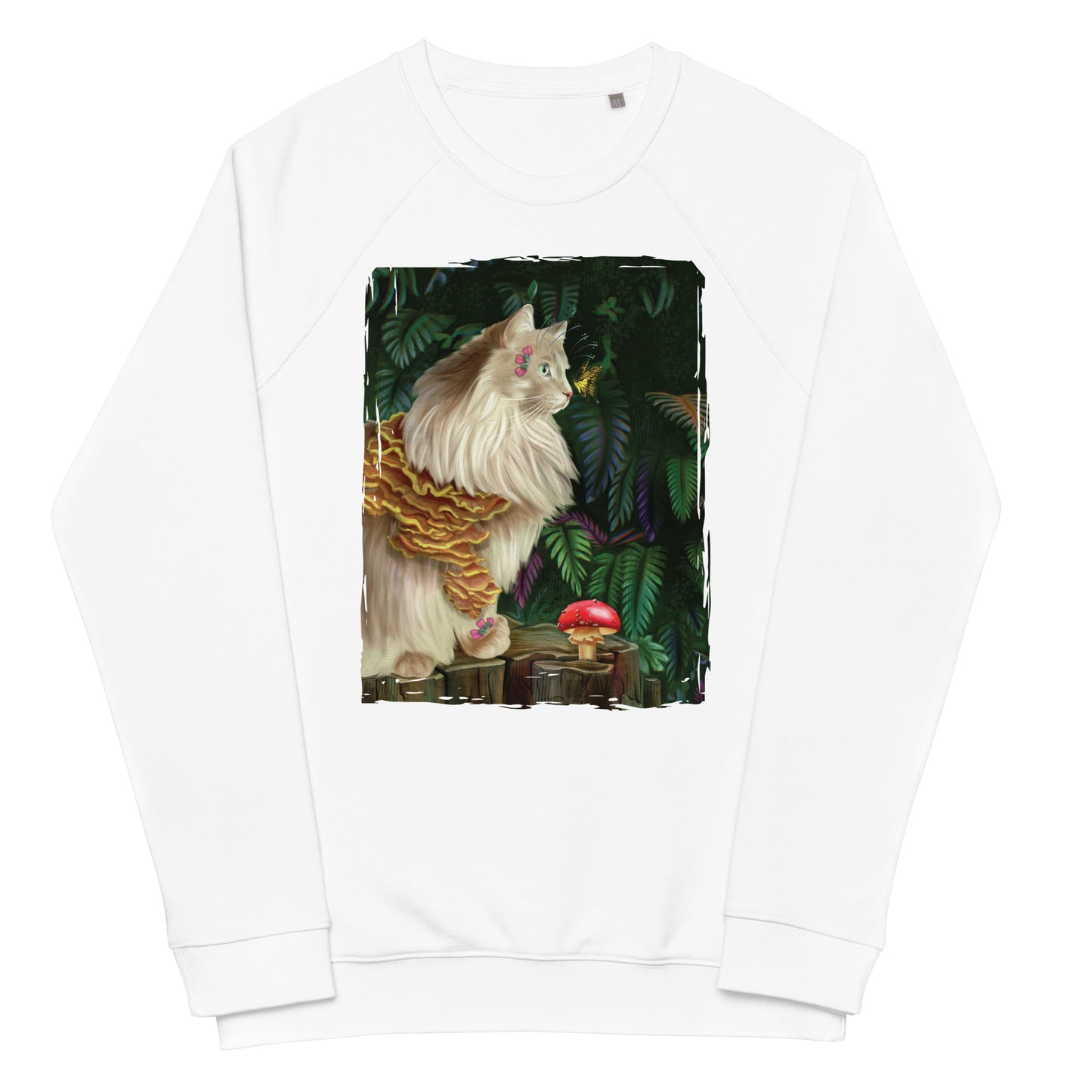 Chicken Nugget Of The Woods Unisex Organic Raglan Sweatshirt