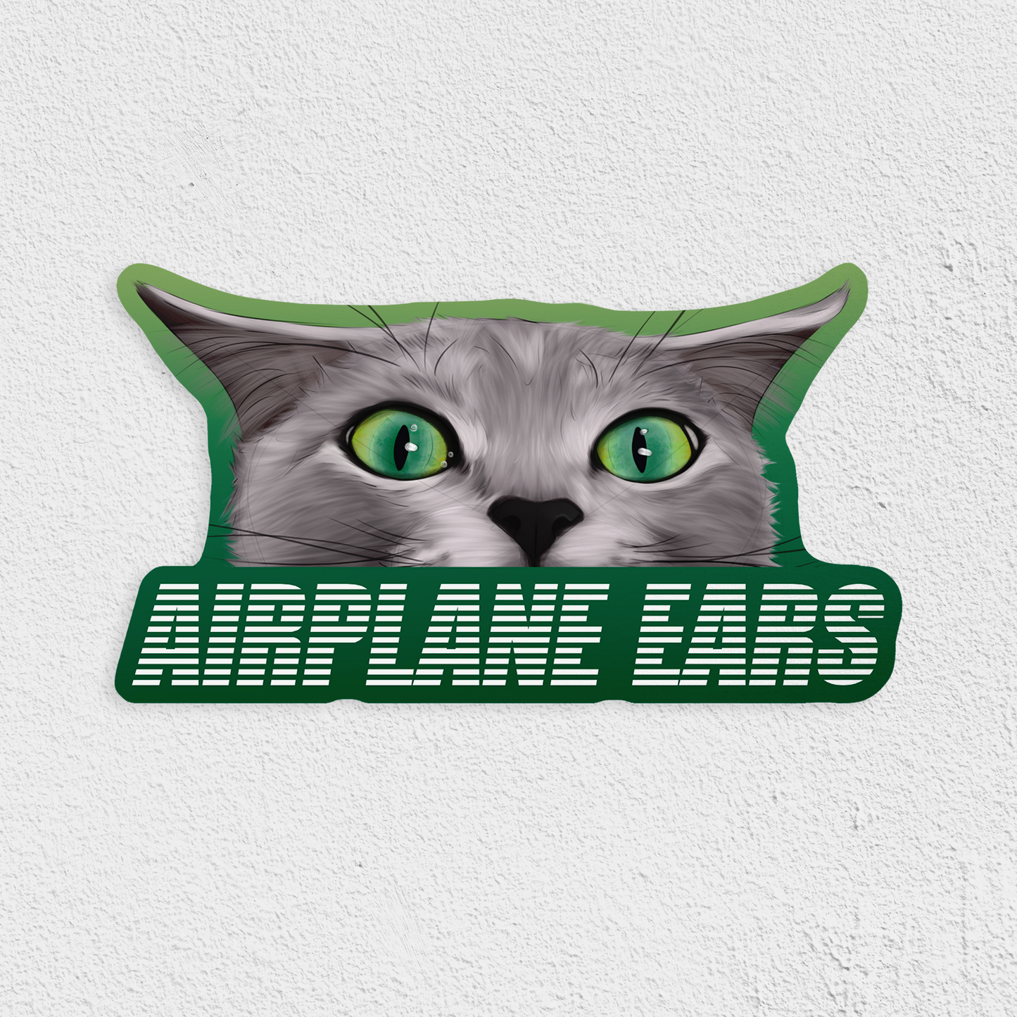 Airplane Ears Waterproof Sticker