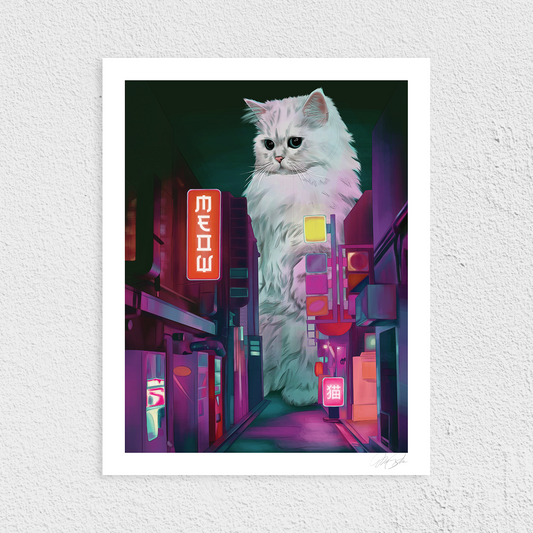 Catzilla Art Print