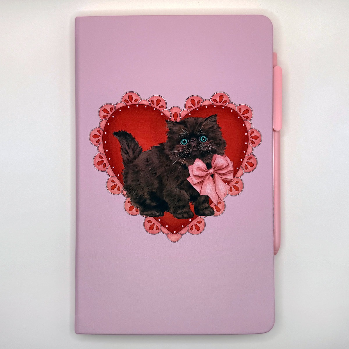 Chocolate Coquette Cat Leatherette Notebook