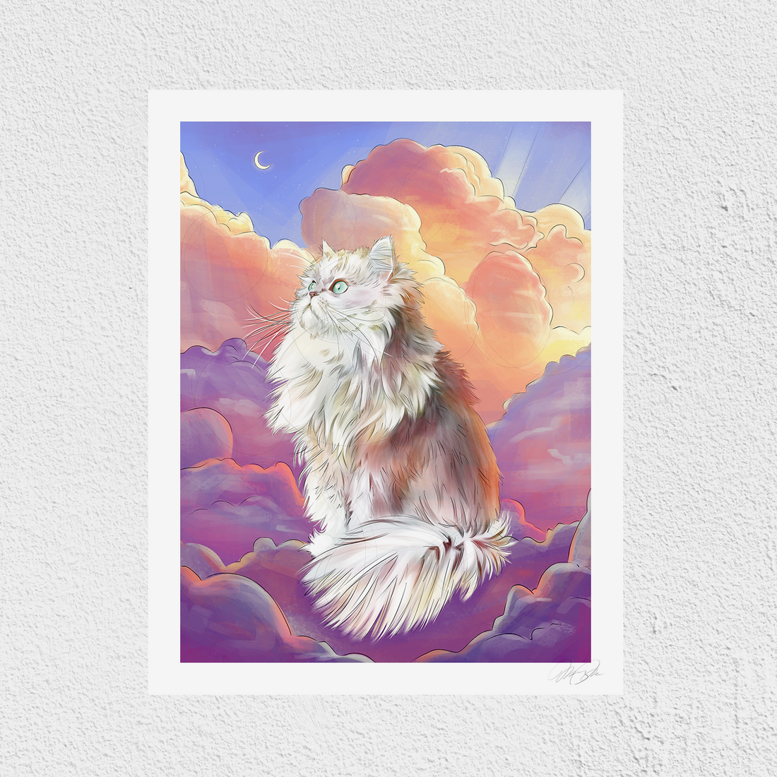 Cloud Nine Lives Art Print – Cat Loaf Studio