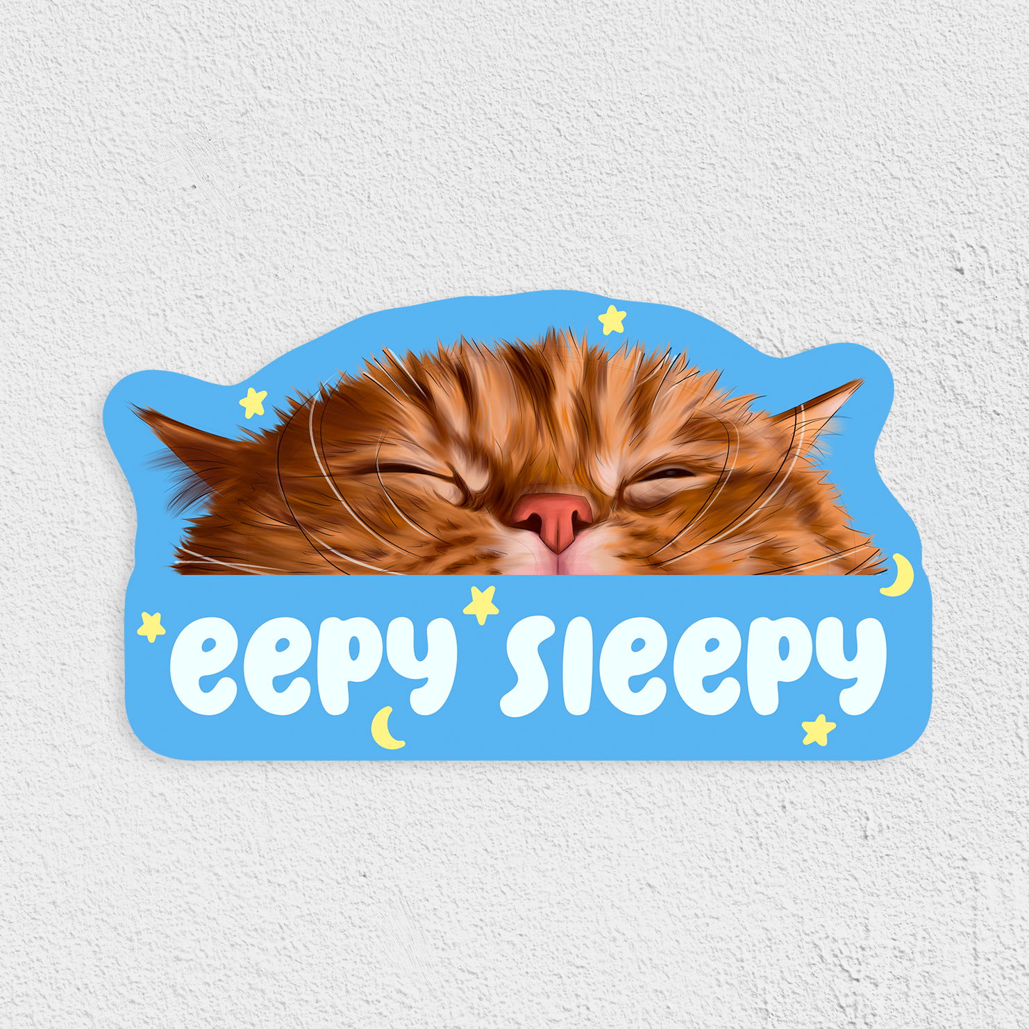 Sleepy Moving Sticker Eepy Sleepy Waterproof Sticker – Cat Loaf Studio