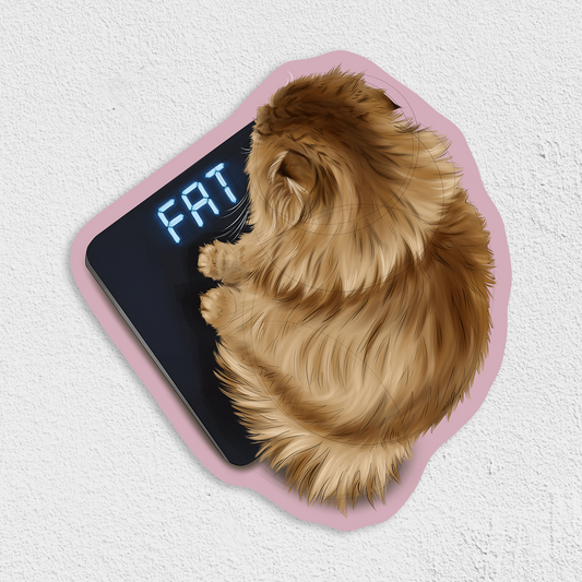 Fat Cat Scale Waterproof Sticker