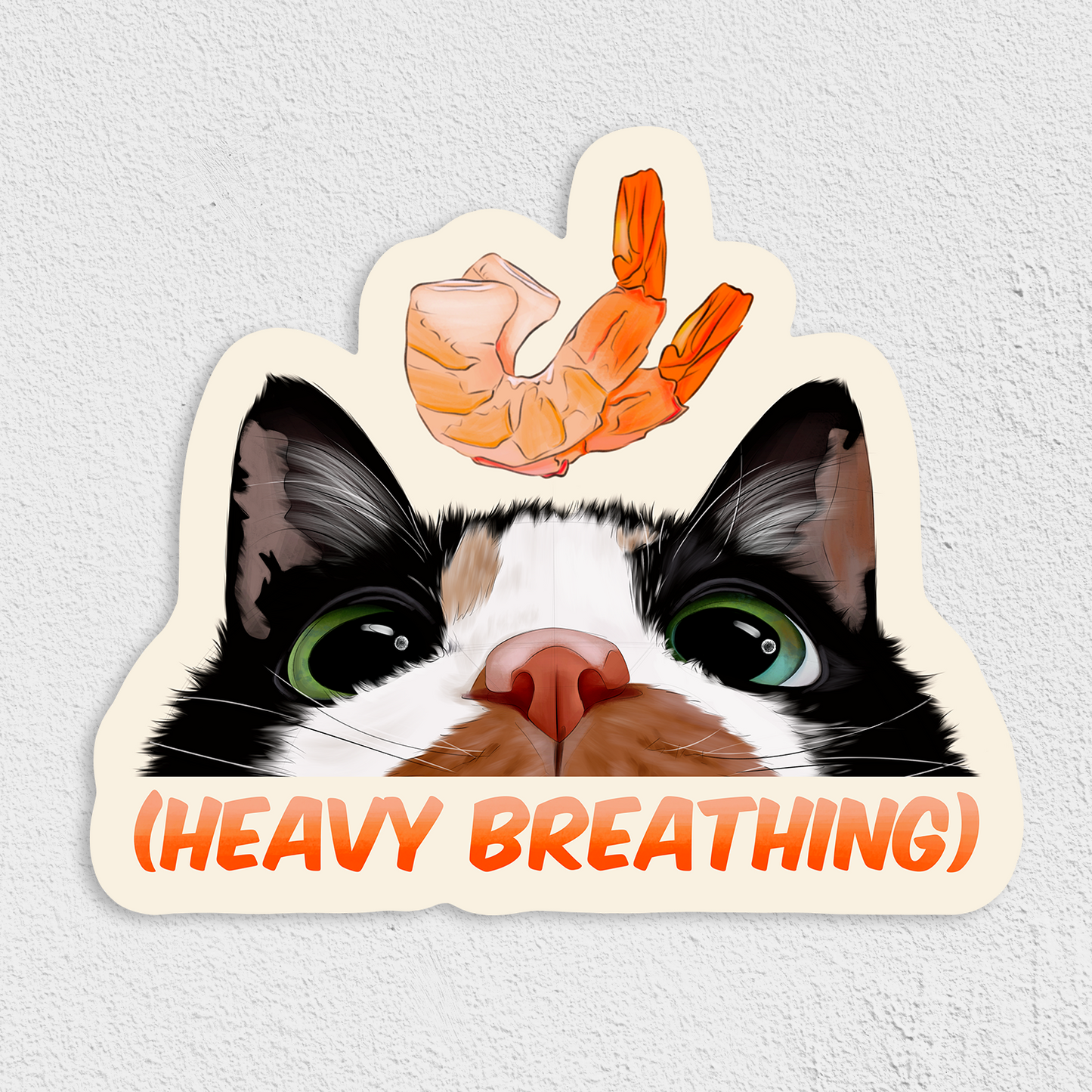 Heavy Breathing Waterproof Sticker