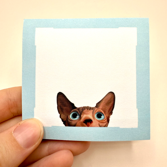Peeking Cat Post-It Note (Sphynx)