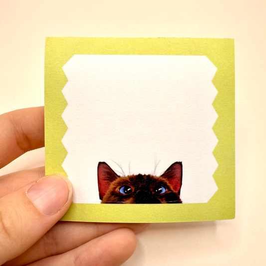 Peeking Cat Post-It Note (Siamese)