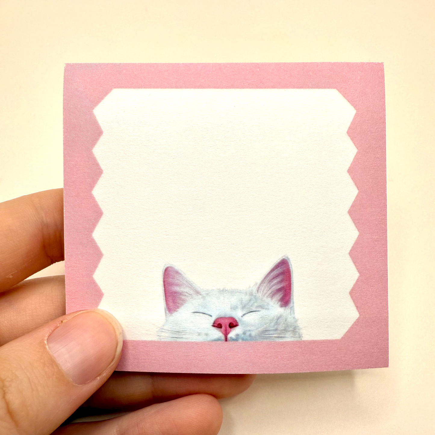 Peeking Cat Post-It Note (White)