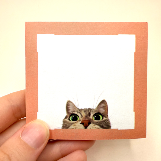 Peeking Cat Post-It Note (Dilute Tortie)