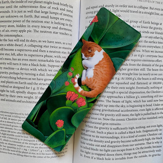 Prickly Cat Nap Bookmark