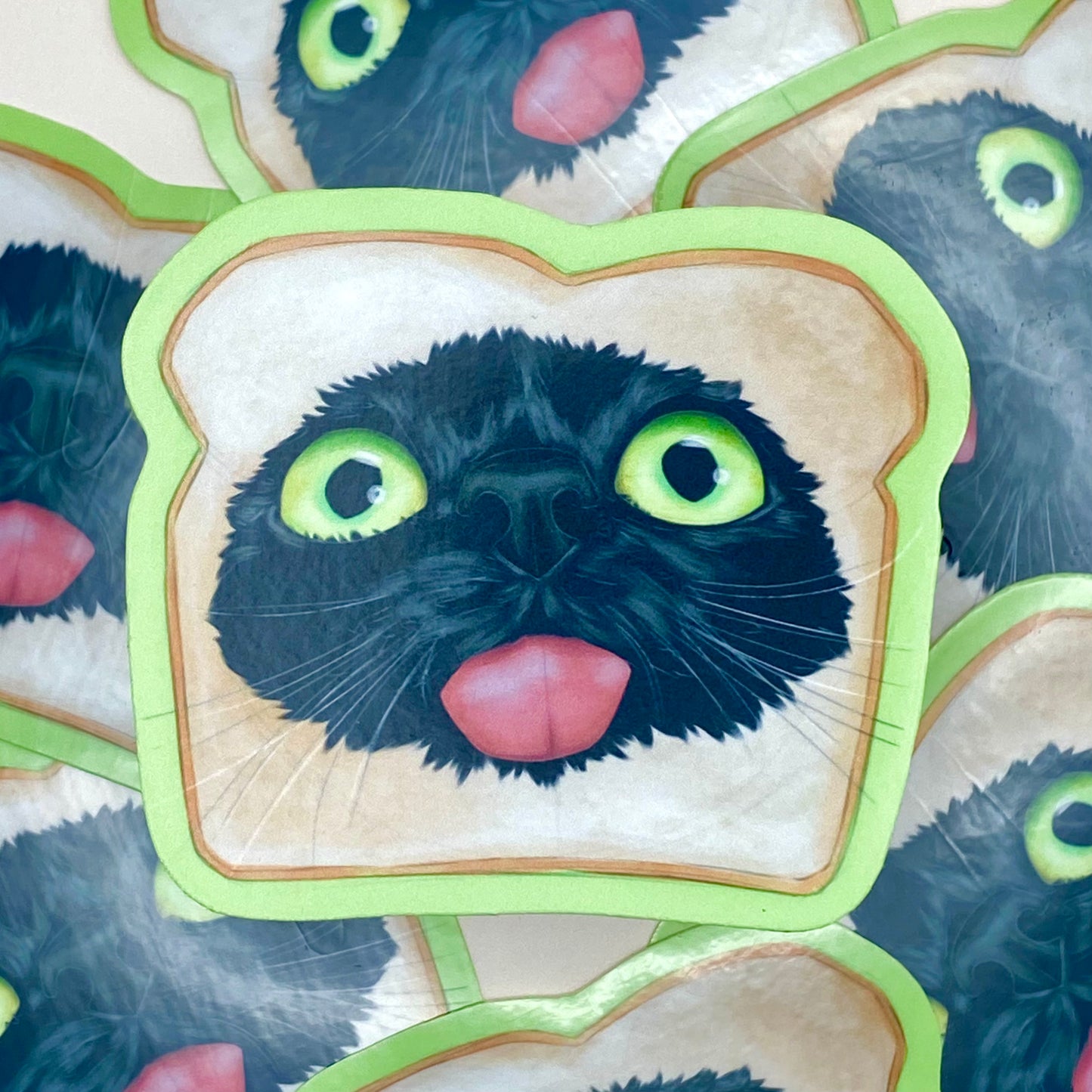 In-Bread Cat Waterproof Sticker