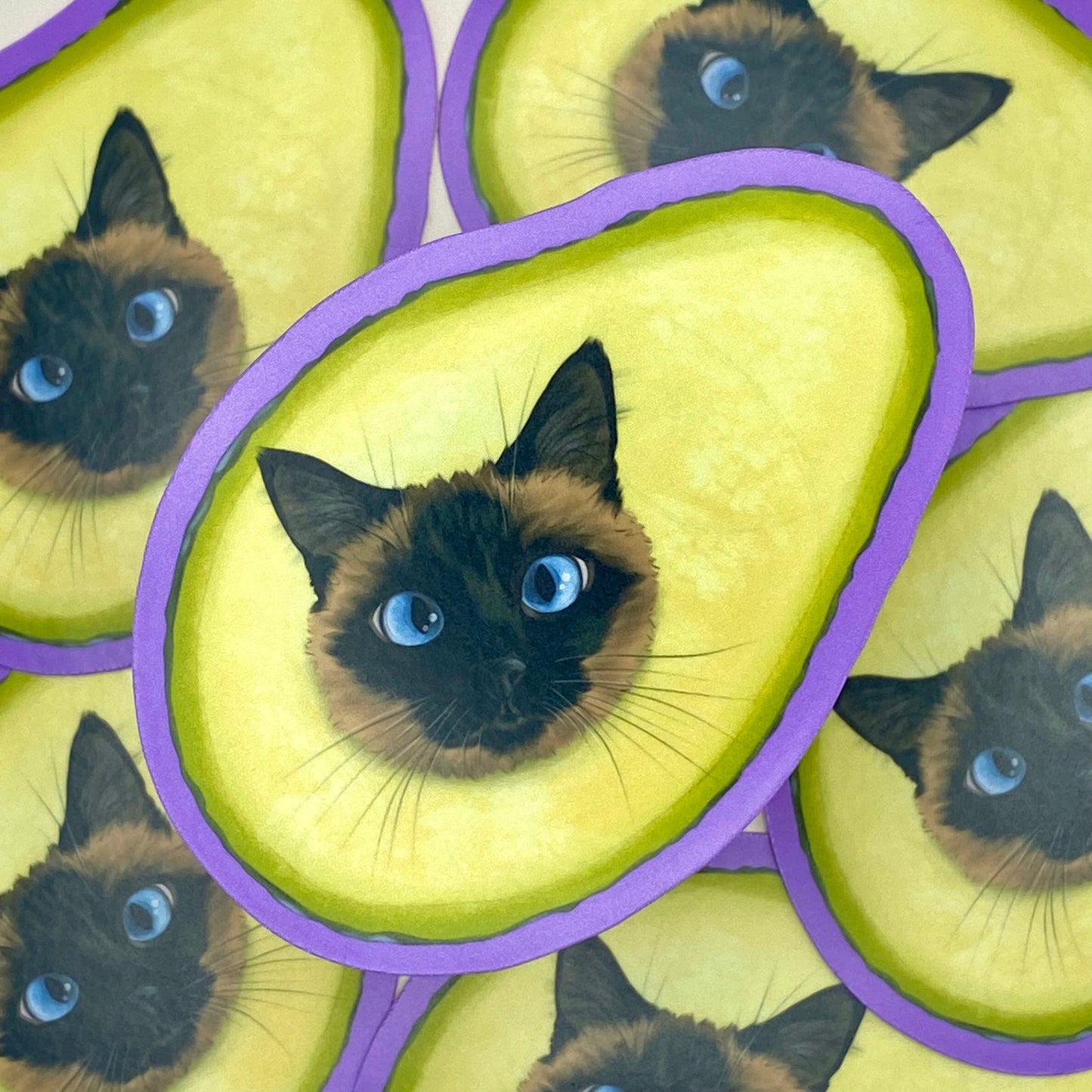 Avo-Gato Waterproof Sticker