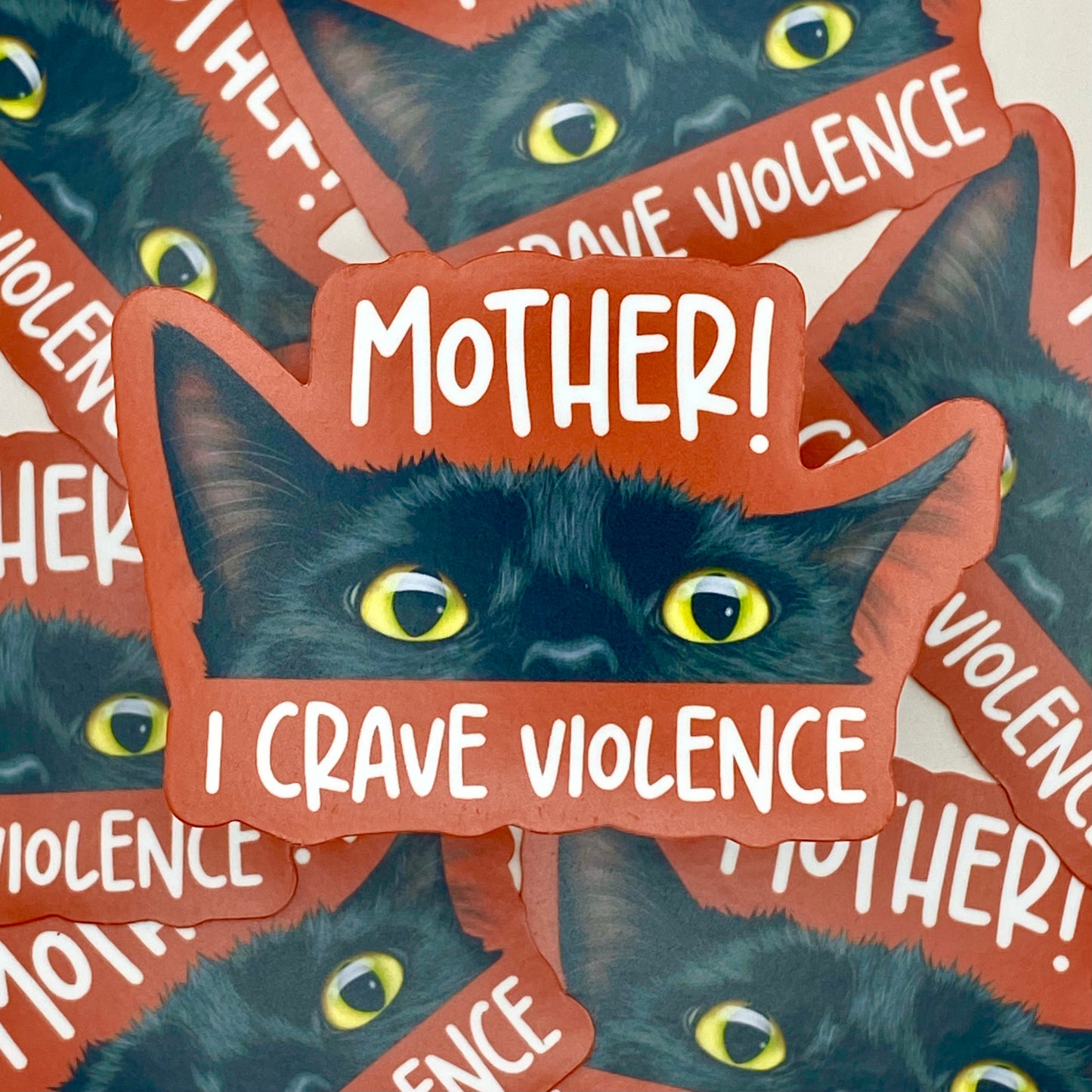 Mother! I Crave Violence Waterproof Sticker