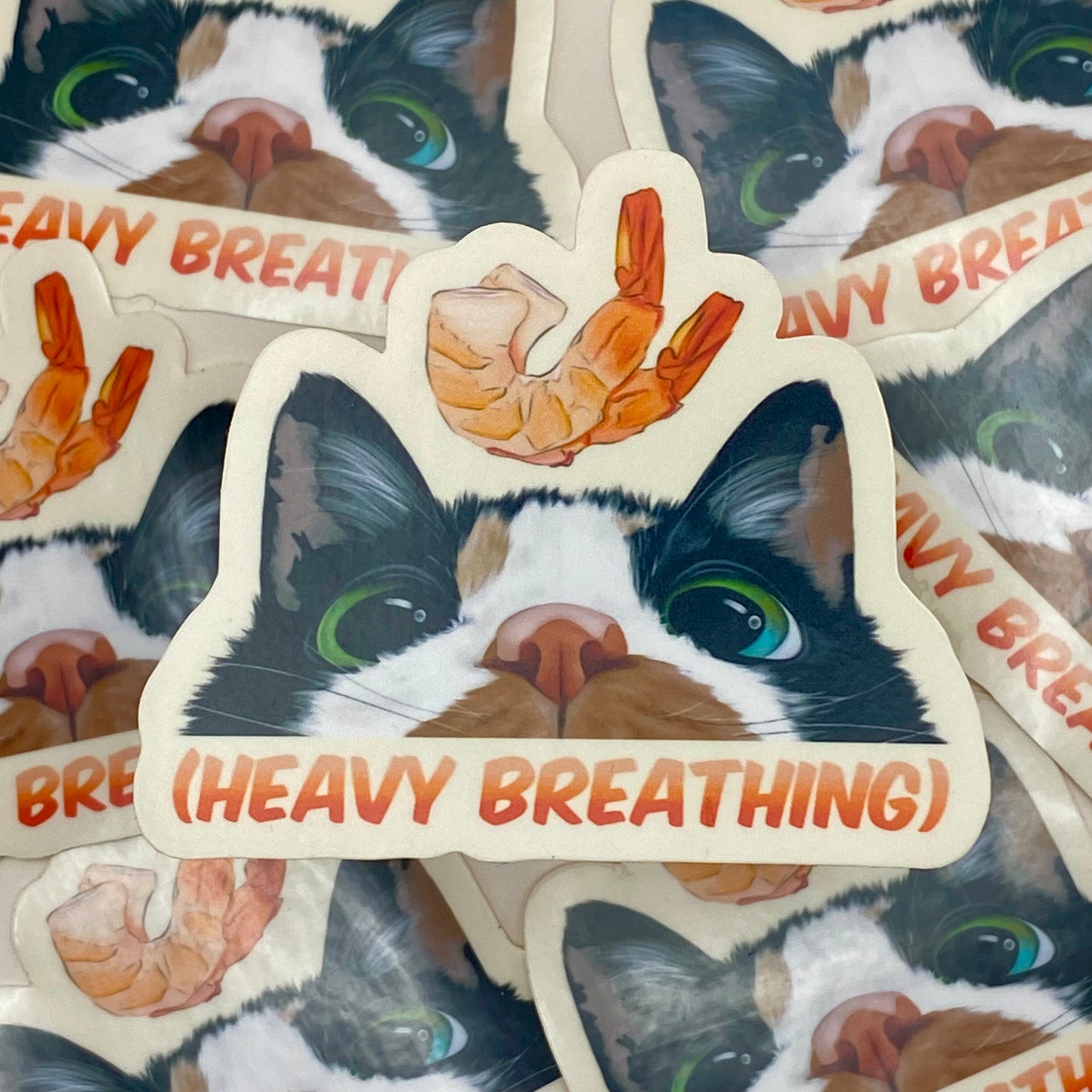 Heavy Breathing Waterproof Sticker