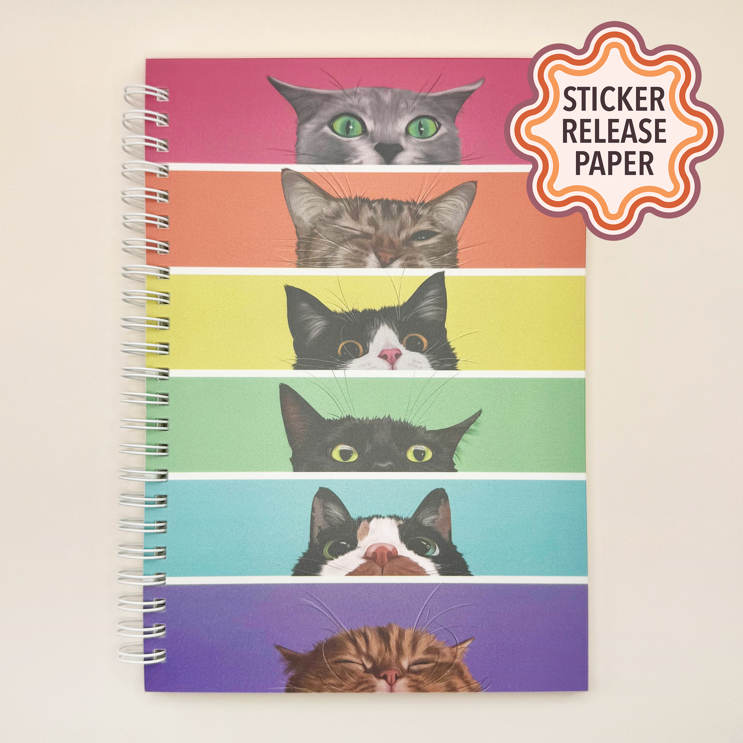Rainbow Kitties Reusable Sticker Collecting Book