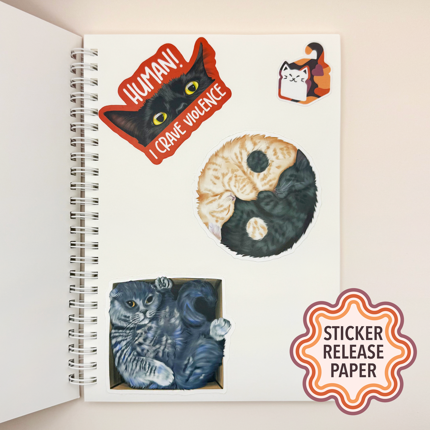 No Thoughts Just Stickers Reusable Sticker Collecting Book