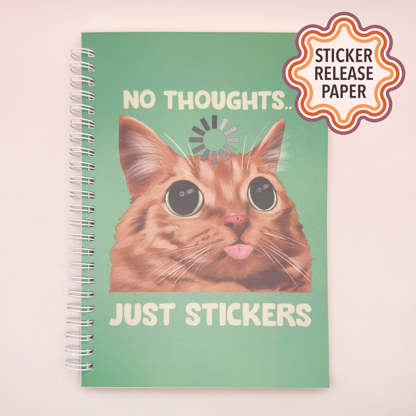 No Thoughts Just Stickers Reusable Sticker Collecting Book