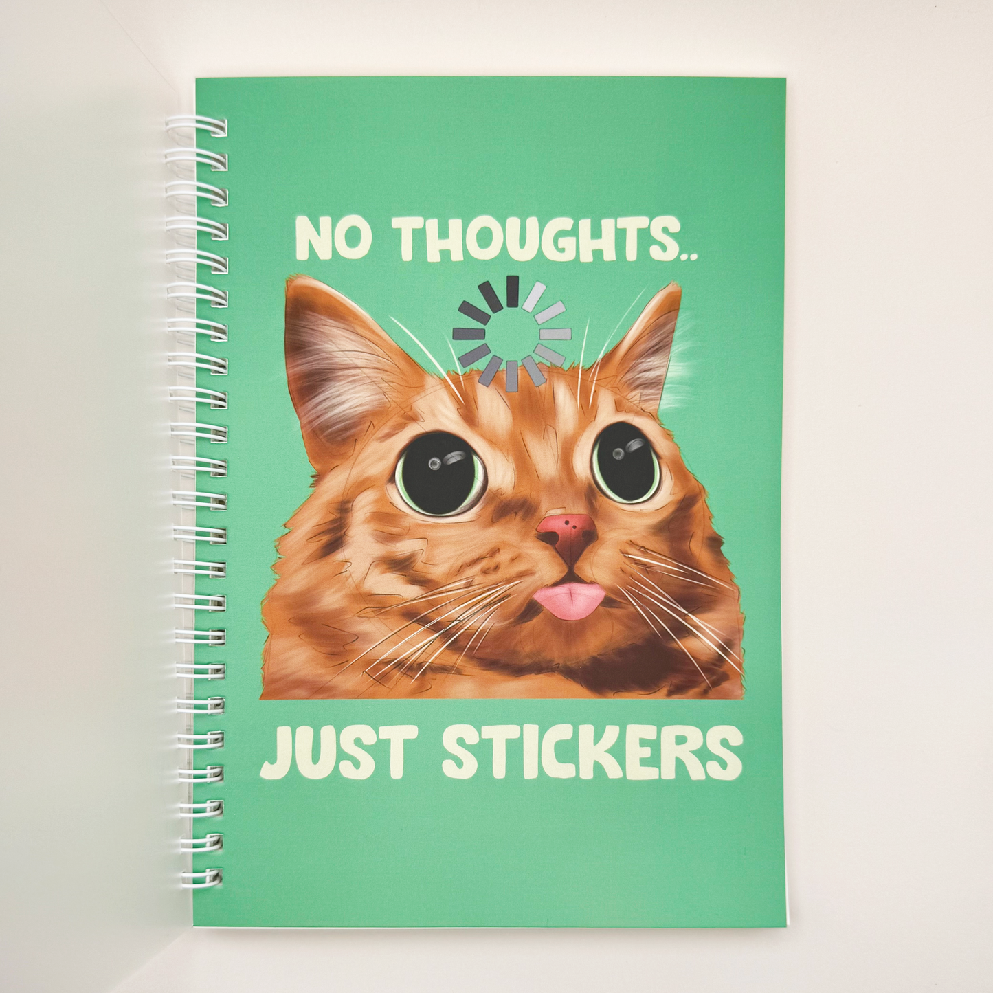 No Thoughts Just Stickers Reusable Sticker Collecting Book