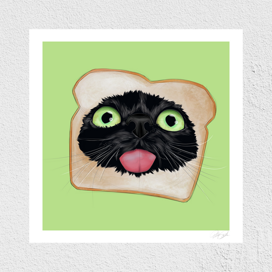 In-Bread Cat Art Print