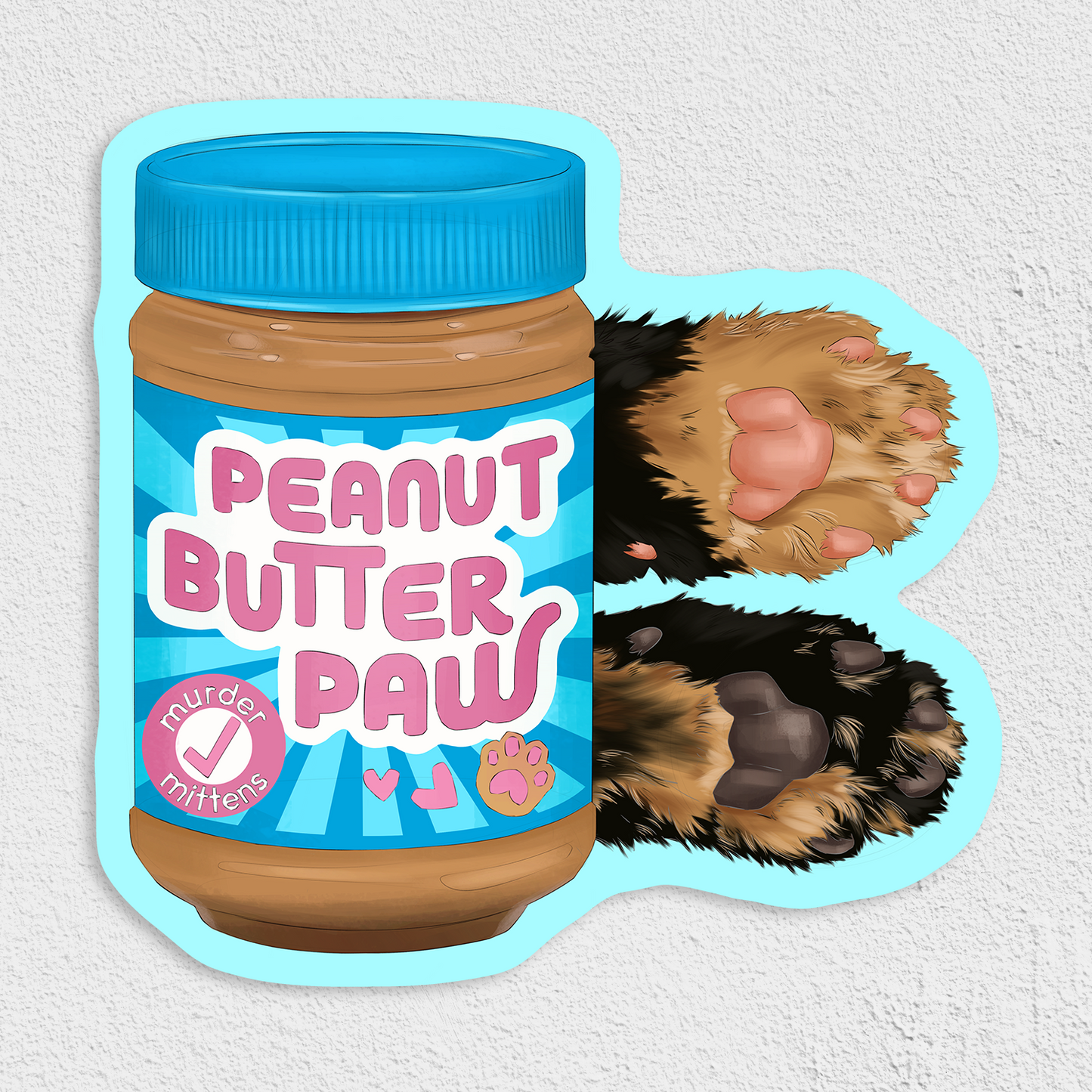 Peanut Butter Paw Waterproof Sticker