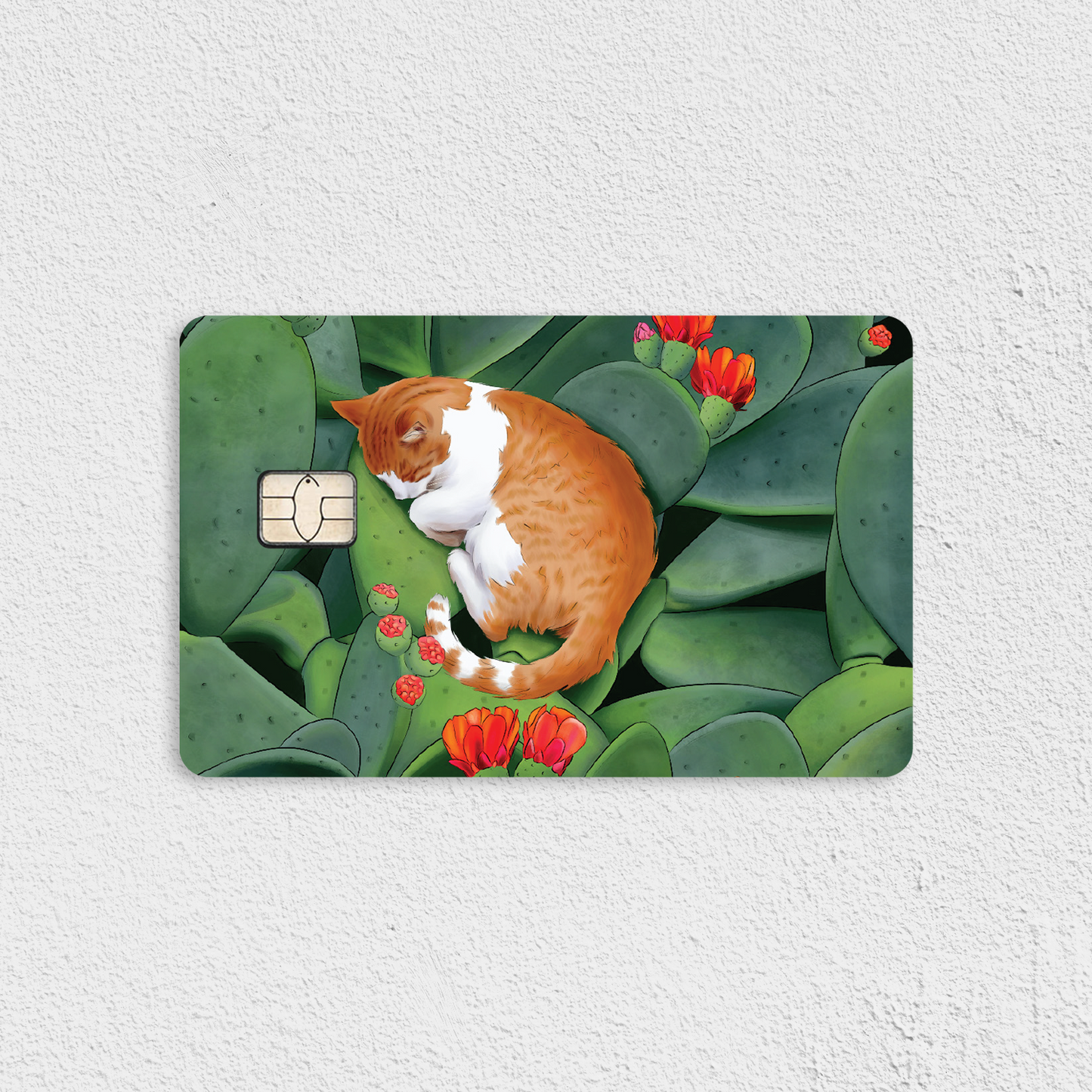 Prickly Cat Nap Credit Card Skin