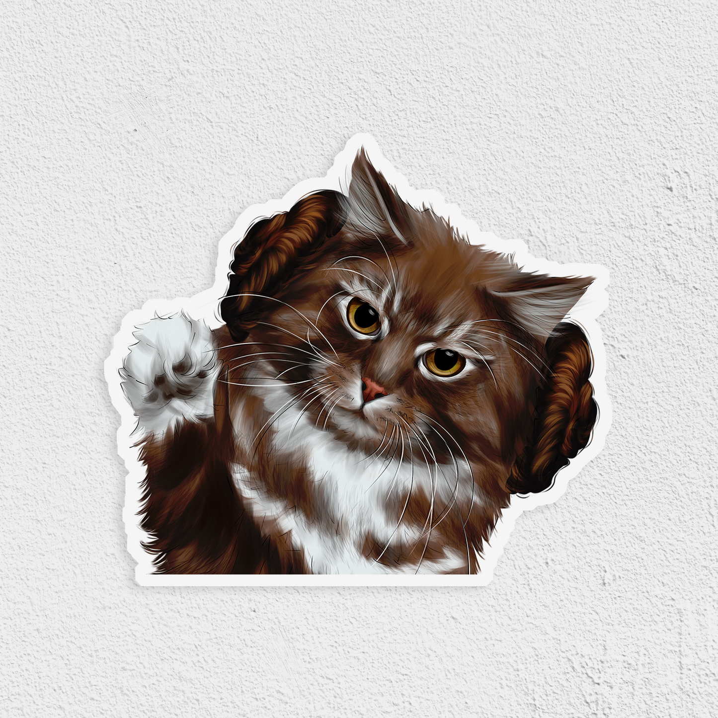 Kitty Leia Waterproof Sticker