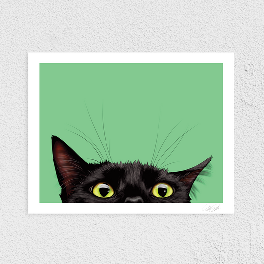 Purrplexed Art Print