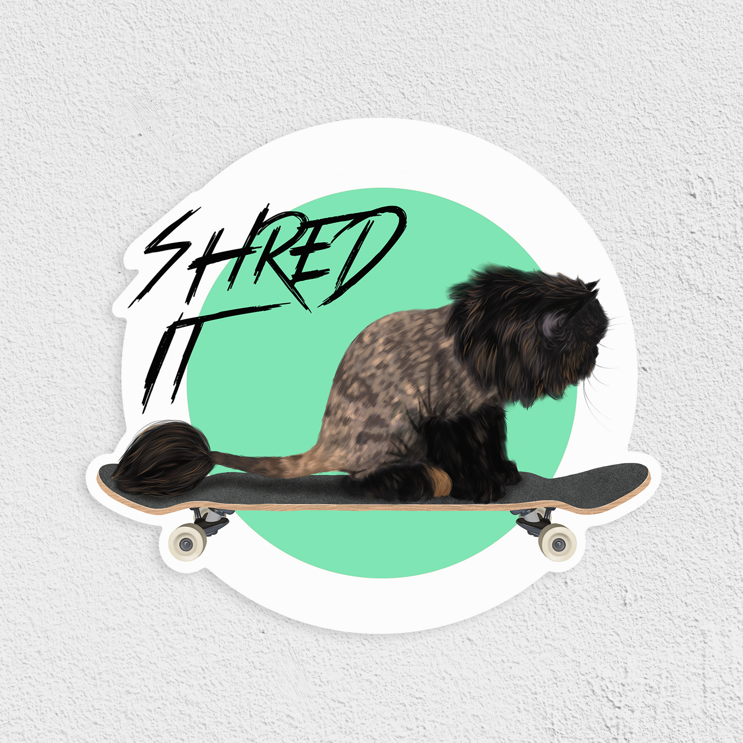 Shred It Cat Waterproof Sticker