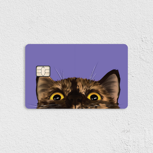 Peeking Tortie Credit Card Skin