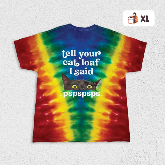 Tie Dye Pspspsps Unisex T-shirt (Black Cat)
