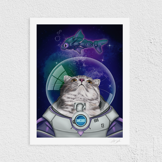 Exo-Skelekitten Art Print